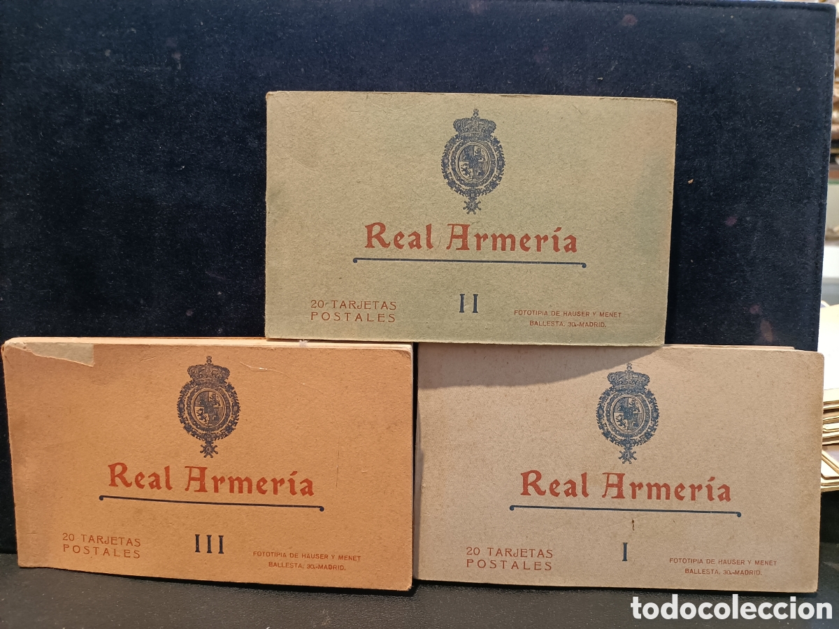 Postales: Colecci&Oacute;n de tres cuadernos de tarjetas postales de la REAL ARMER&Iacute;A.
