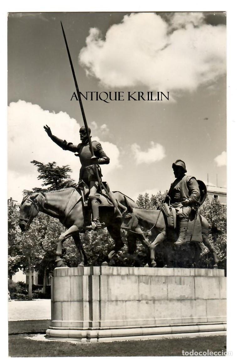 Postales: MADRID N&ordm; 37 DON QUIJOTE Y SANCHO PANZA / EDICION FISA - DOMINGUEZ / FRANQUEADA