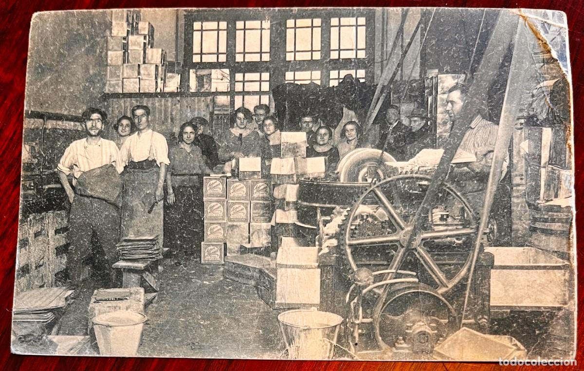 Postales: MADRID F&Aacute;BRICA DE GALLETAS MA&Ntilde;ERO HERMANOS INTERIOR F&Aacute;BRICA Y TRABAJADORES