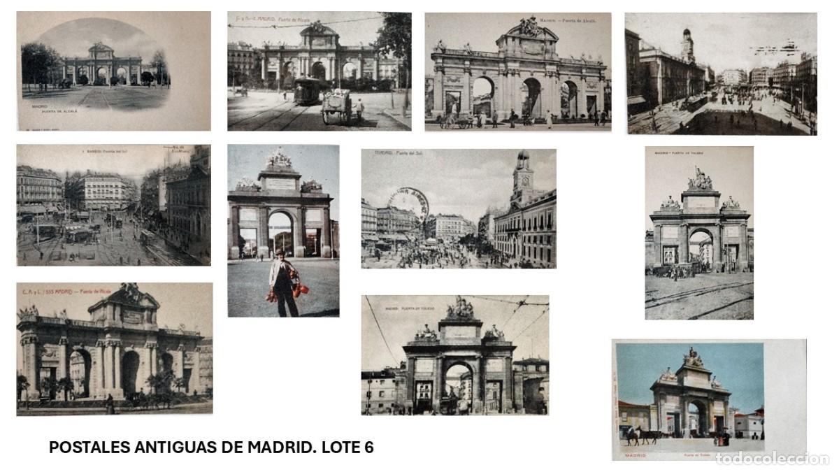 Postales: Lote de 11 postales antiguas de Madrid &ndash; Puertas de Alcal&aacute;, Sol y Toledo