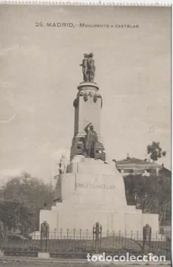 Postales: MADRID SIN ESCRIBIR MONUMENTO A CASTELAR
