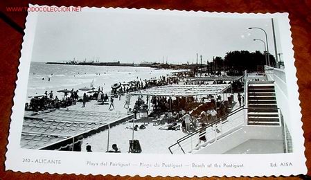 Postais: ANTIGUA POSTAL DE ALICANTE - PLAYA DEL POSTIGUET - ED. AISA - SINCIRCULAR