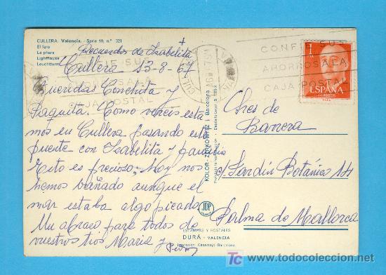 Postales: POSTAL DE CULLERA EL FARO - Foto 2