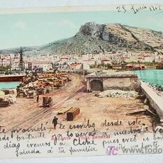 Postales: ANTIGUA POSTAL COLOREADA DE ALICANTE - VISTA GENERAL - 7020 - CIRCULADA EN 1907 Y SIN DIVIDIR. Lote 20933105