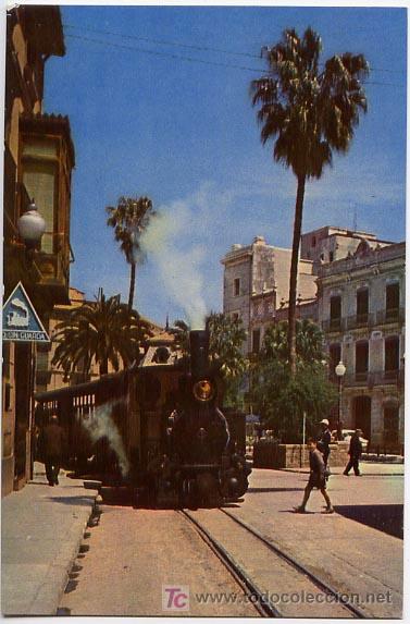 Postkarten: CASTELLON DE LA PLANA, CASTELLON, TREN, PLAZA DE LA PAZ, TRANVIA A VAPOR,               P16039
