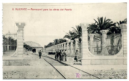 Postkarten: ALICANTE , FERROCARRIL PARA LAS OBRAS DEL PUERTO  , P21101