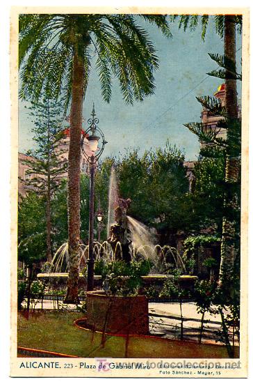 Postcards: ALICANTE, PLAZA DE GABRIEL MIRO,            P21757