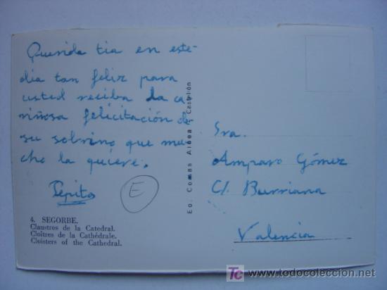 Postales: SEGORBE (CASTELLON) - Foto 2