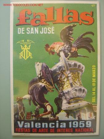 Postales: FALLAS DE VALENCIA, MARZO DE 1959 - Foto 1