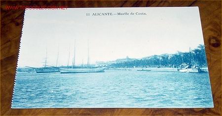 Postkarten: ANTIGUA POSTAL DE ALICANTE - MUELLE DE COSTA - PAPELERIA MARIMON