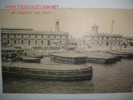 Postales: VALENCIA.GRAN PUERTO.THOMAS N&ordm; 93