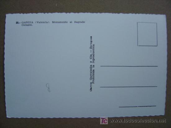 Postales: GANDIA (VALENCIA) - Foto 2