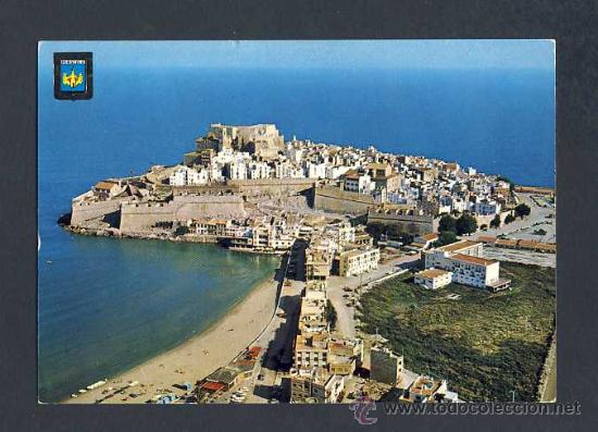 Postkarten: Postal de PENISCOLA (Penyiscola, Castell&oacute;): Vista aeria (Ed.Comas Aldea num.44)