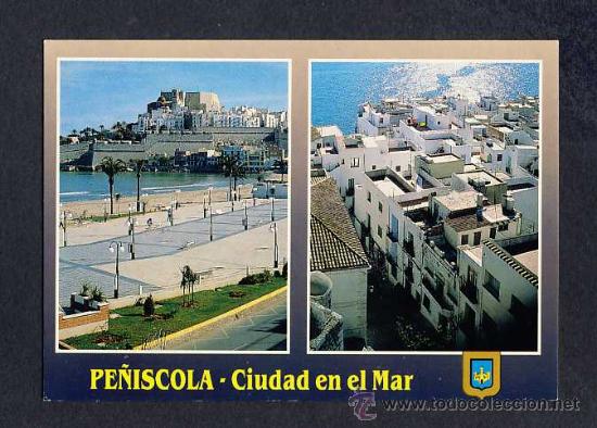 Postales: Postal de PENISCOLA (Penyiscola, Castell&oacute;): 2 vistes (Ed.Comas Aldea num.165)