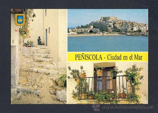 Postkarten: Postal de PENISCOLA (Penyiscola, Castell&oacute;): 3 vistes (Ed.Comas Aldea num.166)