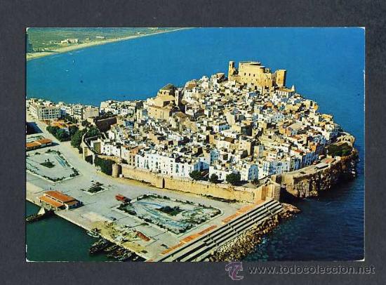 Postcards: Postal de PENISCOLA (Penyiscola, Castell&oacute;): Vista aeria (Ed.Raker num.201)