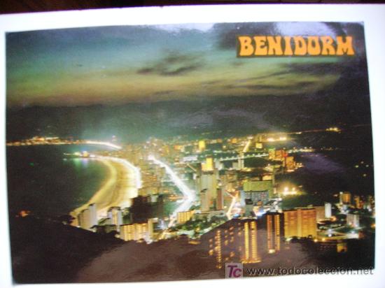 Postales: vista octurna de benidorm - Foto 1
