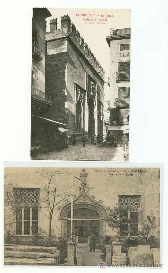 Postais: Dos postales de la Lonja de Valencia.  Perfectas, sin circular.