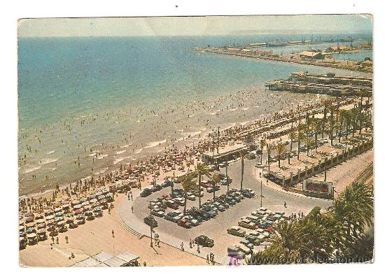 Postcards: Alicante. Playa Postiguet. Ediciones Arribas 1962. Sin circular