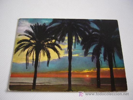 Postais: Alicante. Amanecer enm el Postiguet. Ed. Arribas. N&ordm; 2051