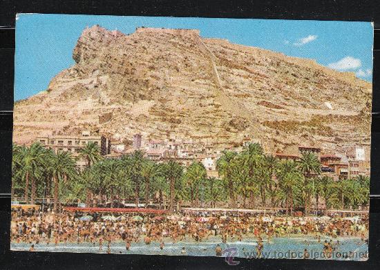 Postais: 40 ALICANTE. CASTILLO Y PLAYA POSTIGUET