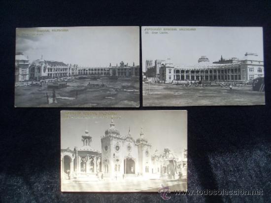Postcards: 3 postales Exposici&oacute;n Regional Valenciana 1909