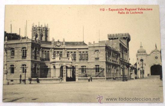 Postales: Postal Asilo de lactancia Exposici&oacute;n Regional Valenciana Fototipia Thomas