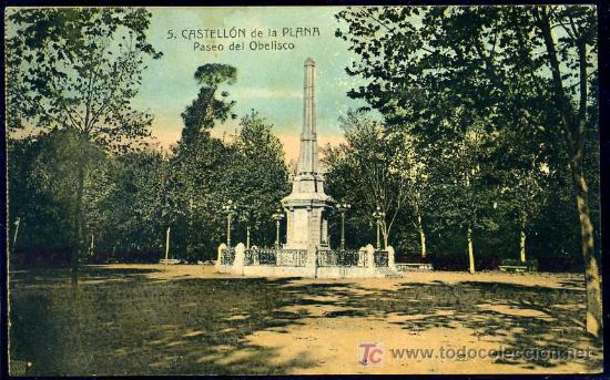 Postales: CASTELLON DE LA PLANA : N&ordm; 5 - Paseo del Obelisco.