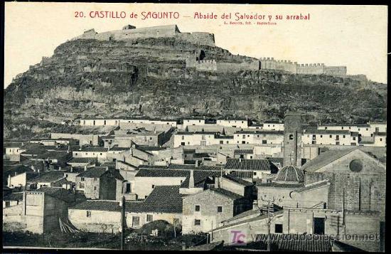 Postales: CASTILLO DE SAGUNTO (Valencia) : L. Roisin N&ordm;20 - Abside del Salvador y su Arrabal