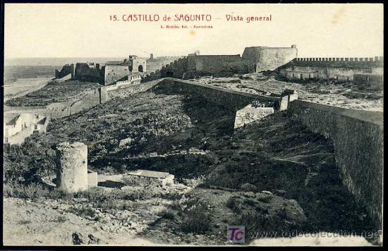 Postales: CASTILLO DE SAGUNTO (Valencia) : L. Roisin N&ordm;15 - Vista General.