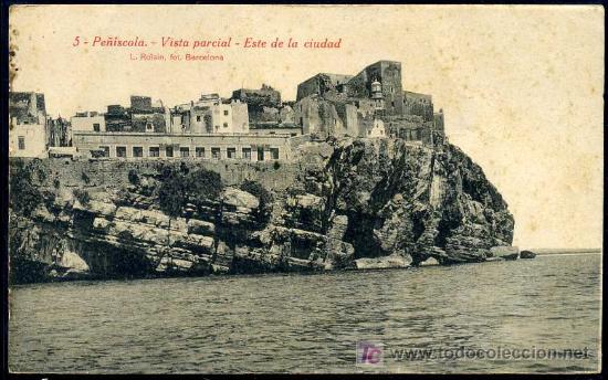 Postales: PE&Ntilde;ISCOLA (CASTELLON) - VISTA PARCIAL - ESTE DE LA CIUDAD - L.ROISIN
