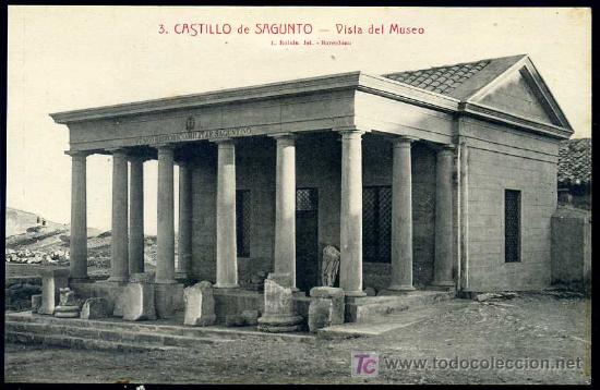 Postales: CASTILLO DE SAGUNTO (Valencia) : L. Roisin N&ordm;3 - Vista del Museo.