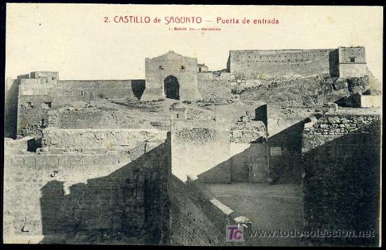 Postales: CASTILLO DE SAGUNTO (Valencia) : L. Roisin N&ordm;2 - Puerta de Entrada.