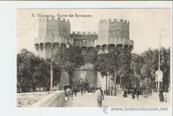 Postales: Valencia - torre de Serranos - Foto 1
