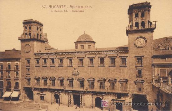 Postkarten: ALICANTE. AYUNTAMIENTO. L. Rois&iacute;n