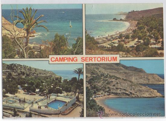 Postkarten: TARJETA POSTAL DE VILLAJOYOSA PLAYA DEL TORRES CAMPING SERTORIUM ALICANTE