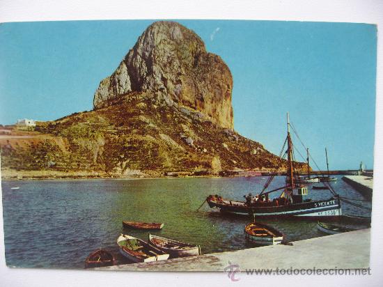 Postales: PE&Ntilde;ON DE IFACH,ALICANTE.VISTA DESDE EL PUERTO.SIN CIRCULAR.