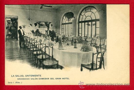 Postcards: la salud onteniente , grandioso salon comedor del gran hotel , reverso sin partir , P43870