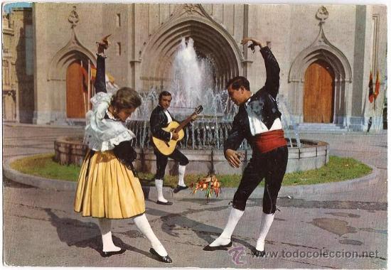 Postales: castellon de la plana.- danza tipica.- ed. campa&ntilde;a.- a&ntilde;o 1963.-