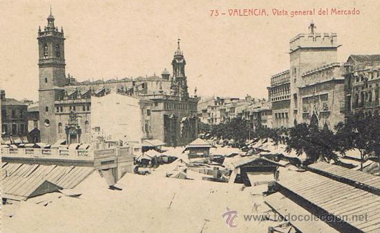 Cartes Postales: TARJETA POSTAL ESPA&Ntilde;A MODERNA 1.940, N&ordm; 73, VISTA GENERAL DEL MERCADO