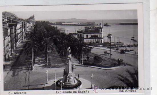 Postales: Alicante n&ordm; 3. Explanada de Espa&ntilde;a. Ed Arribas.  Sin circular.