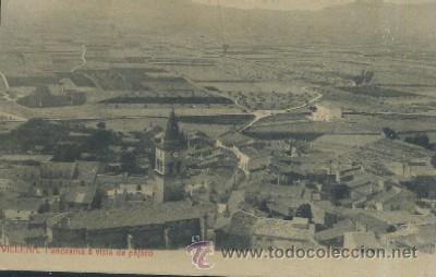 Postkarten: POSTAL ANTIGUA DE LA COMUNIDAD VALENCIANA VILLENA PANORAMA A VISTA DE PAJARO