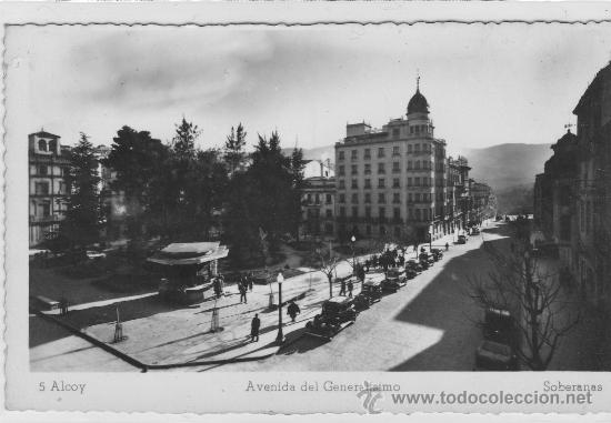 Postkarten: POSTAL ALCOY AVENIDA GENERALISIMO