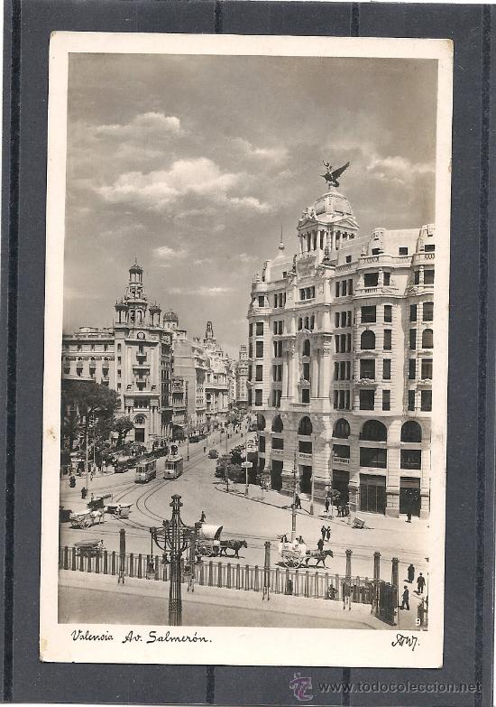 Postales: VALENCIA AVENIDA SALMERON - Foto 1