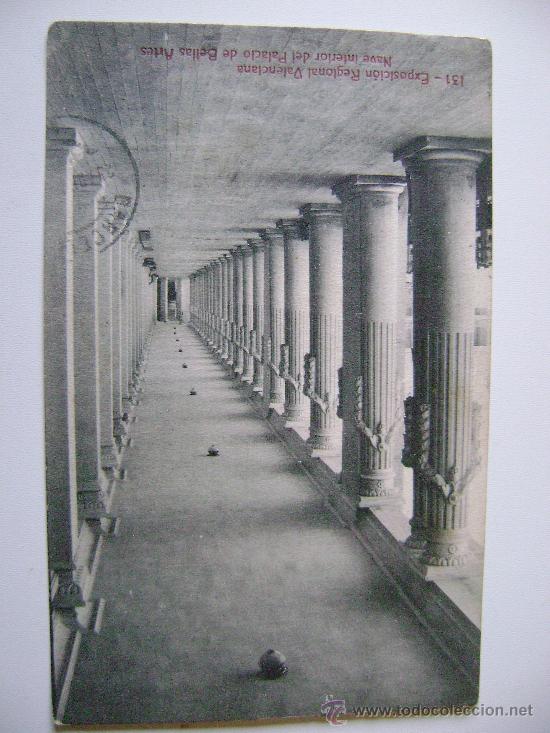 Postkarten: EXPOSICION REGIONAL VALENCIANA 1909.NAVE INTERIOR DEL PALACIO DE BELLAS ARTES.12510
