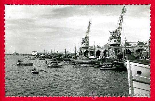Postkarten: castellon, el grao, vista parcial del puerto,   p60175