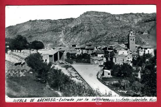 Postkarten: puebla de arenoso, castellon, entrada por la carretera, fotografica,      p60249