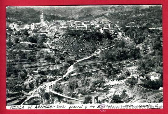 Postkarten: puebla de arenoso, castellon, vista general y rio mijares, fotografica,      p60251