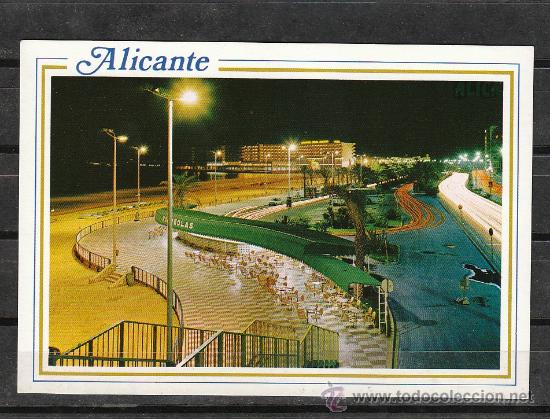 Postkarten: 124 - ALICANTE. PLAYA DEL POSTIGUET. VISTA NOCTURNA
