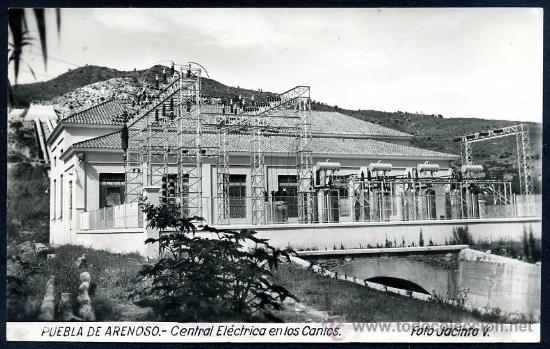 Postkarten: PUEBLA DE ARENOSO : Fot. Jacinto V. - Central Electrica en los Cantos. Fotografica